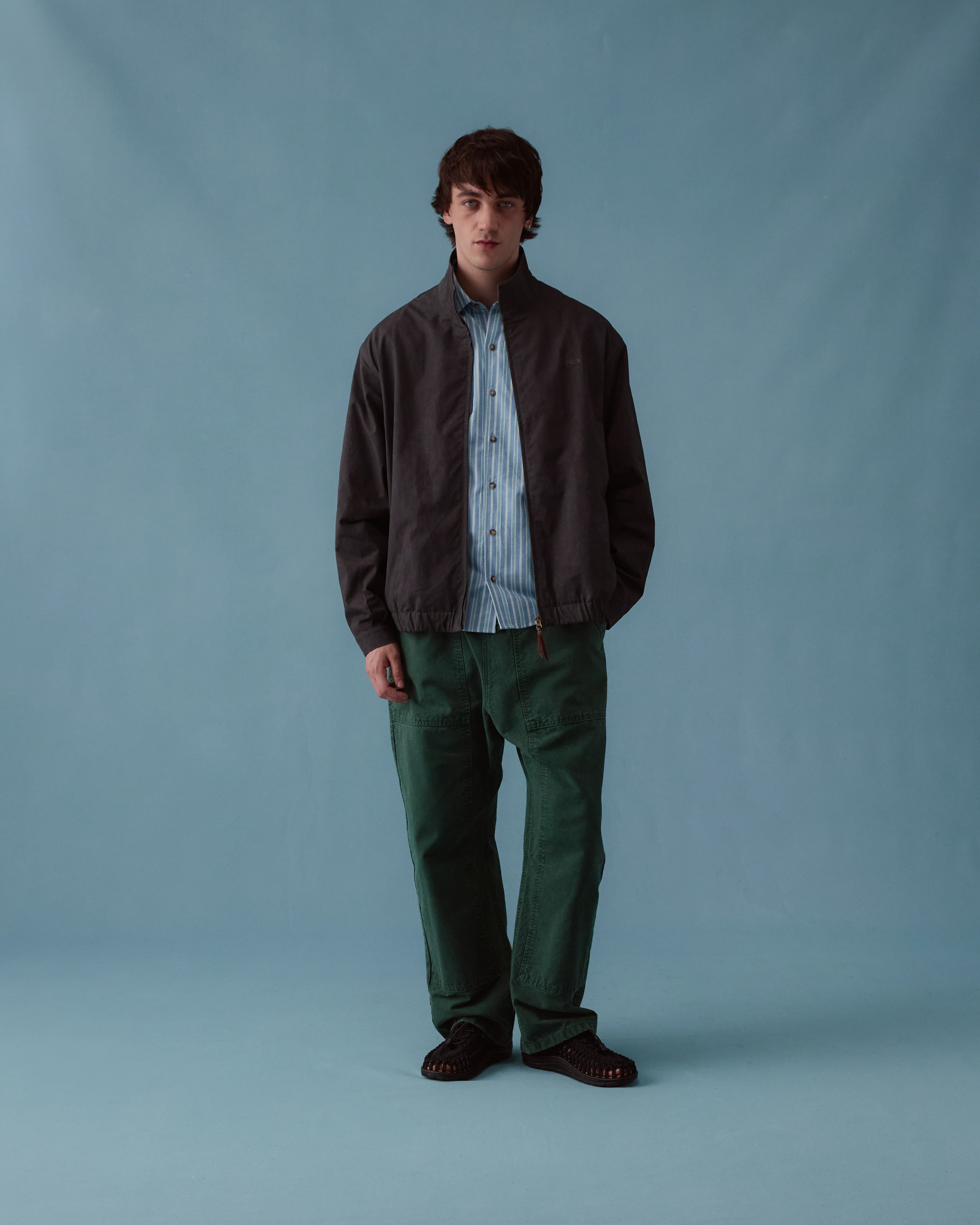 Cotton Windbreaker - Charcoal - Image 2