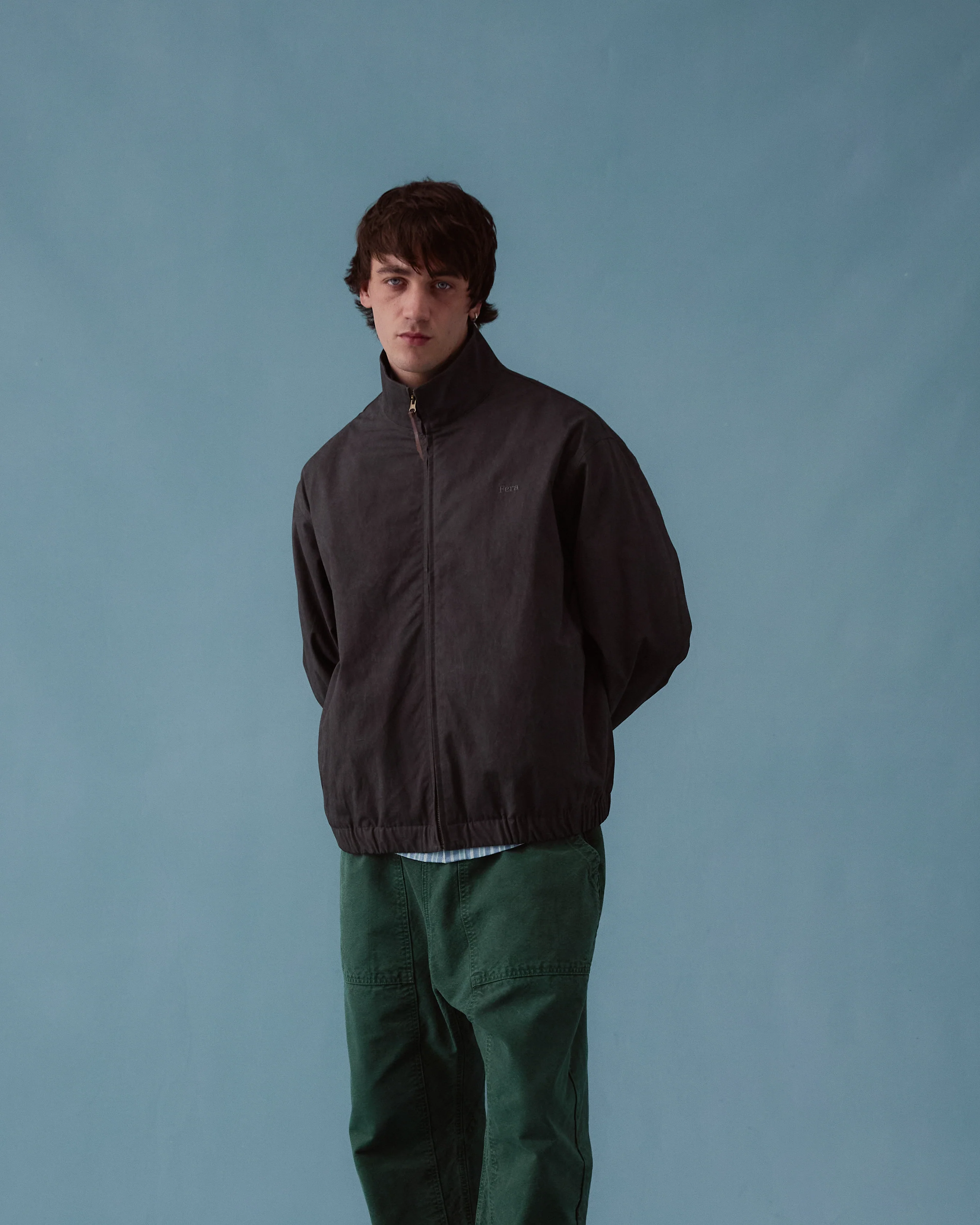 Cotton Windbreaker - Charcoal - Image 3