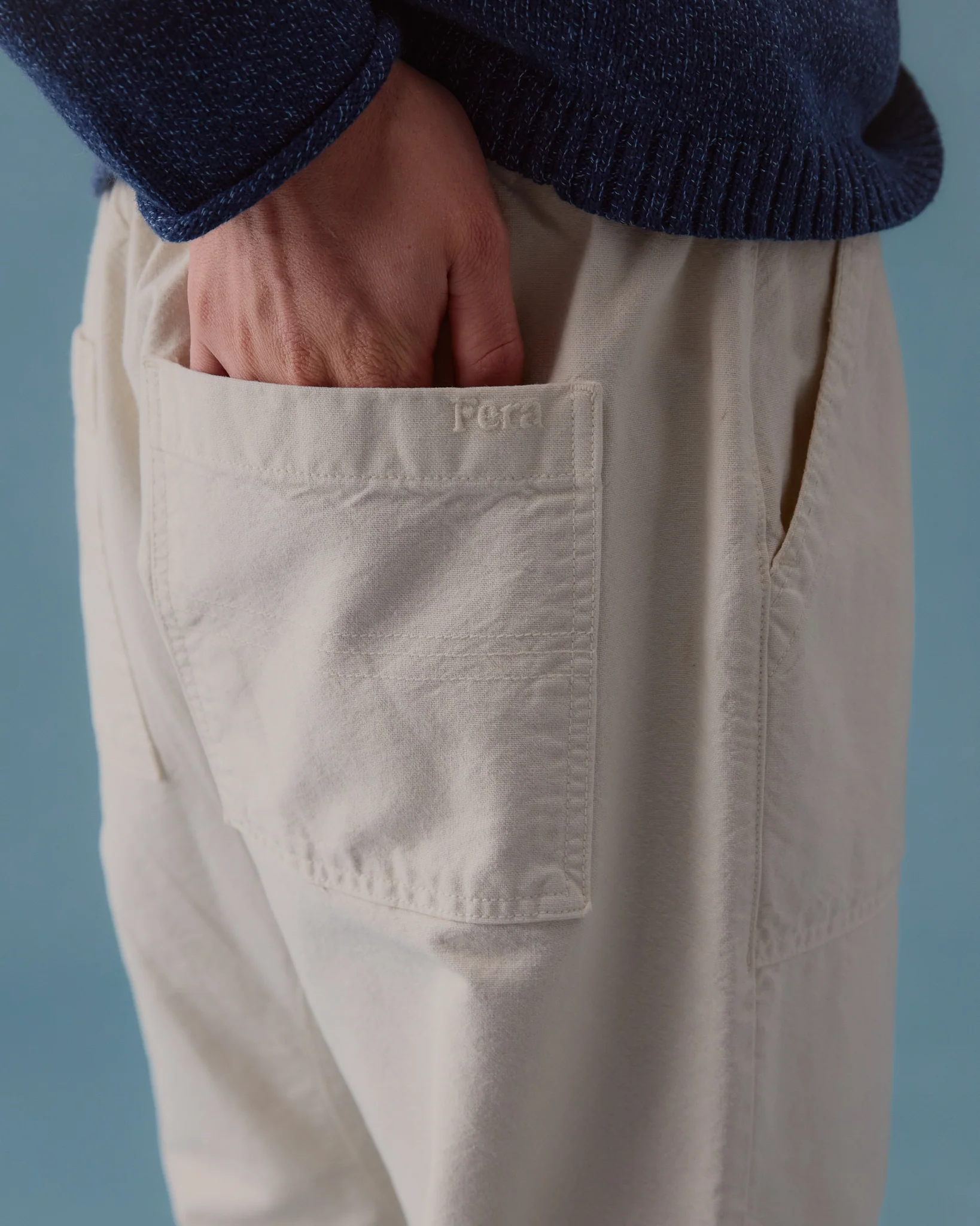 Double Knee Trouser - Ecru - Image 3