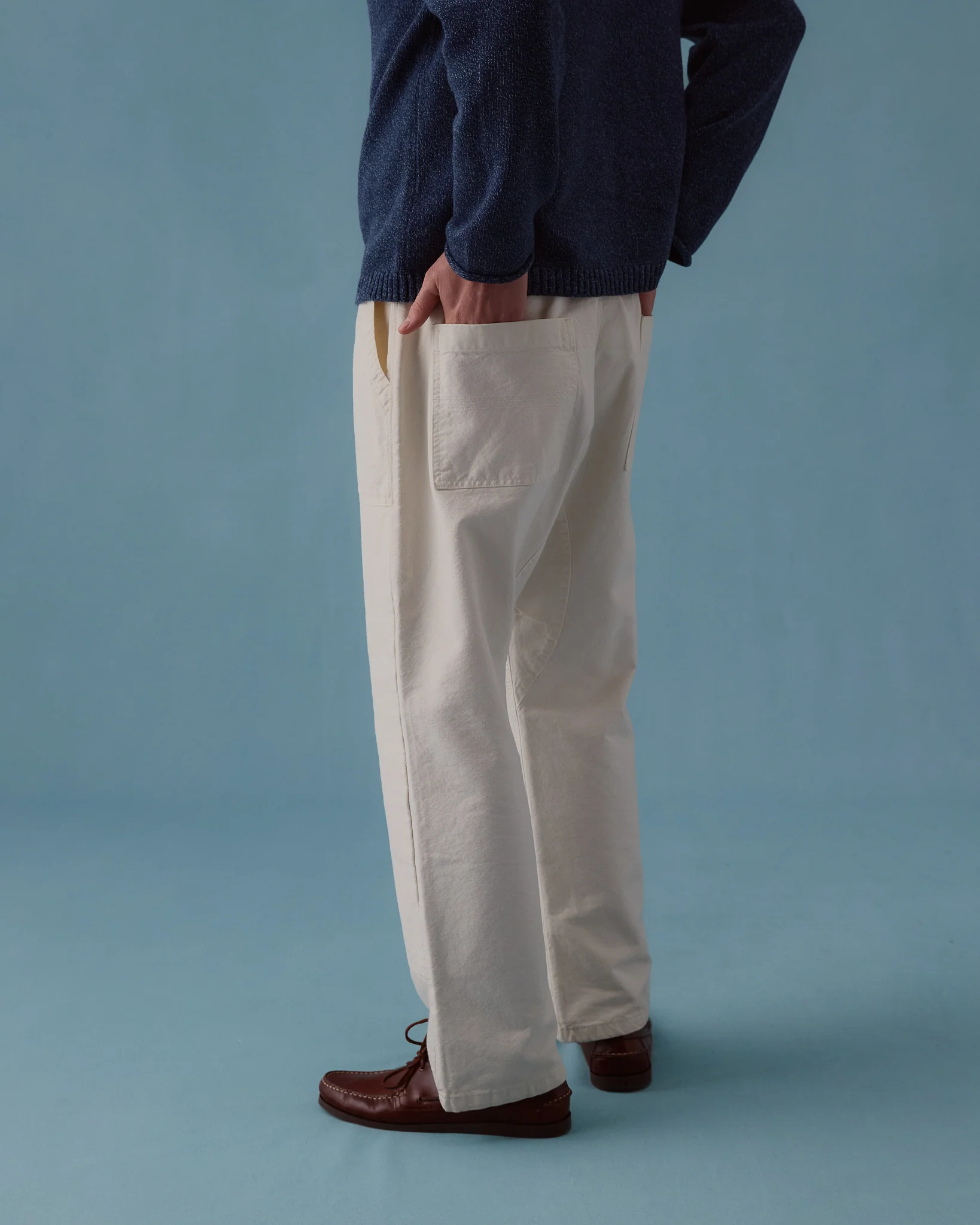 Double Knee Trouser - Ecru - Image 5