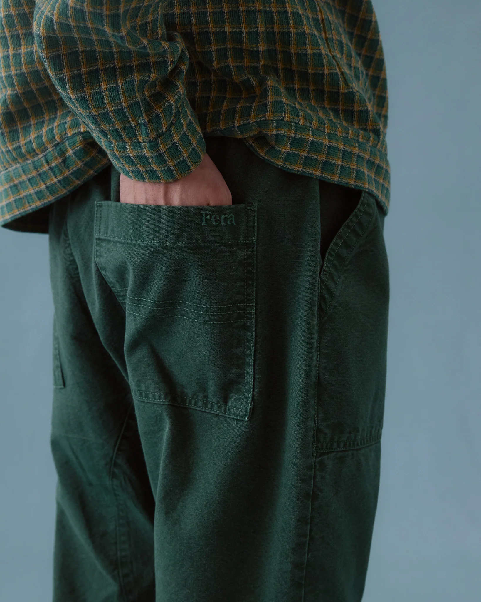 Double Knee Trouser - Green - Image 3
