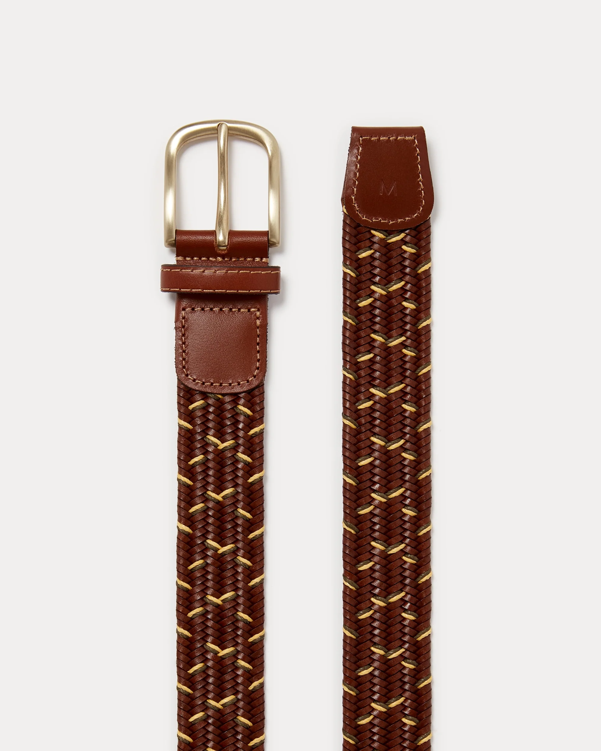Plaited Belt - Green & Yellow - Image 3
