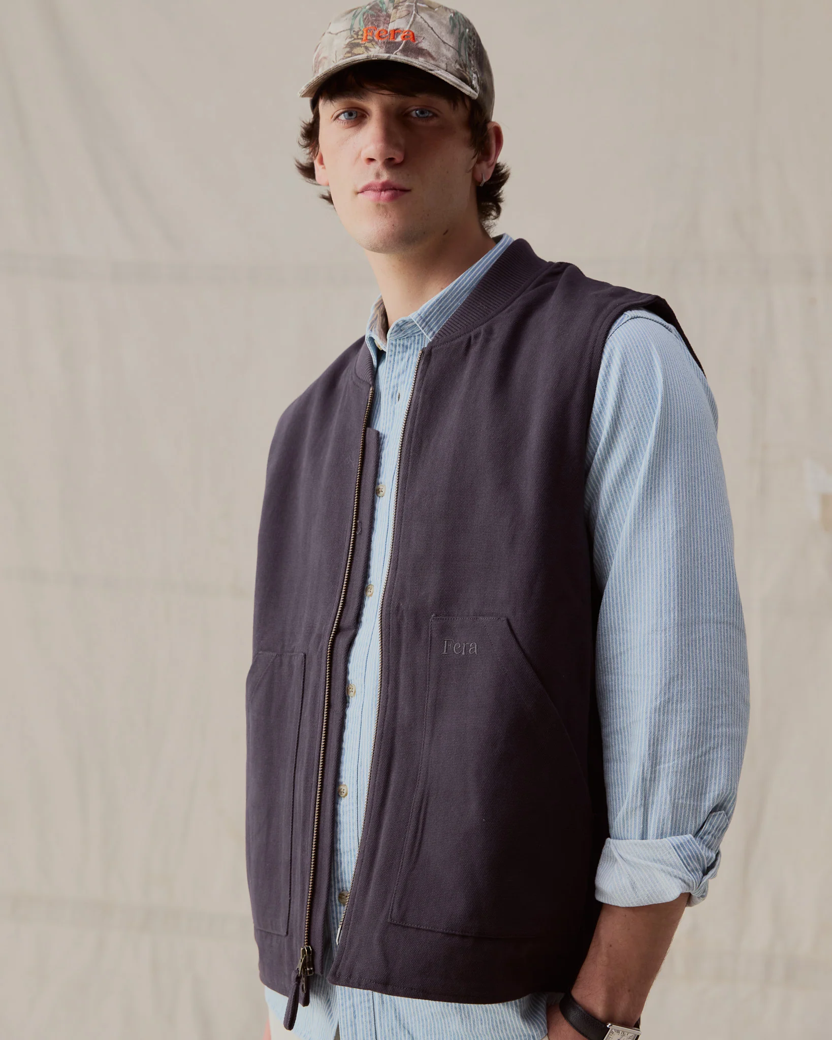 Poacher Gilet - Washed Blue - Image 3