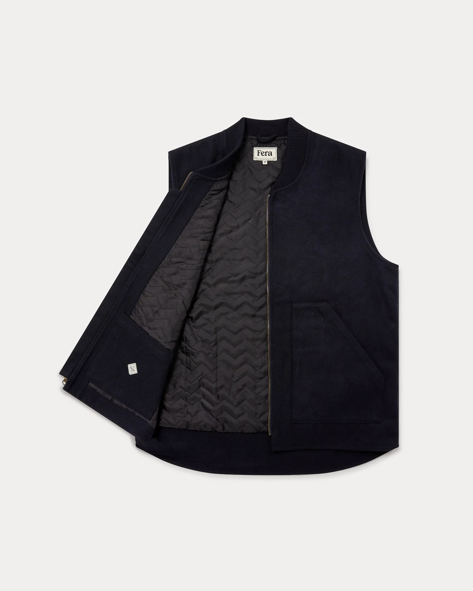 Poacher Gilet - Navy Wool - Image 8