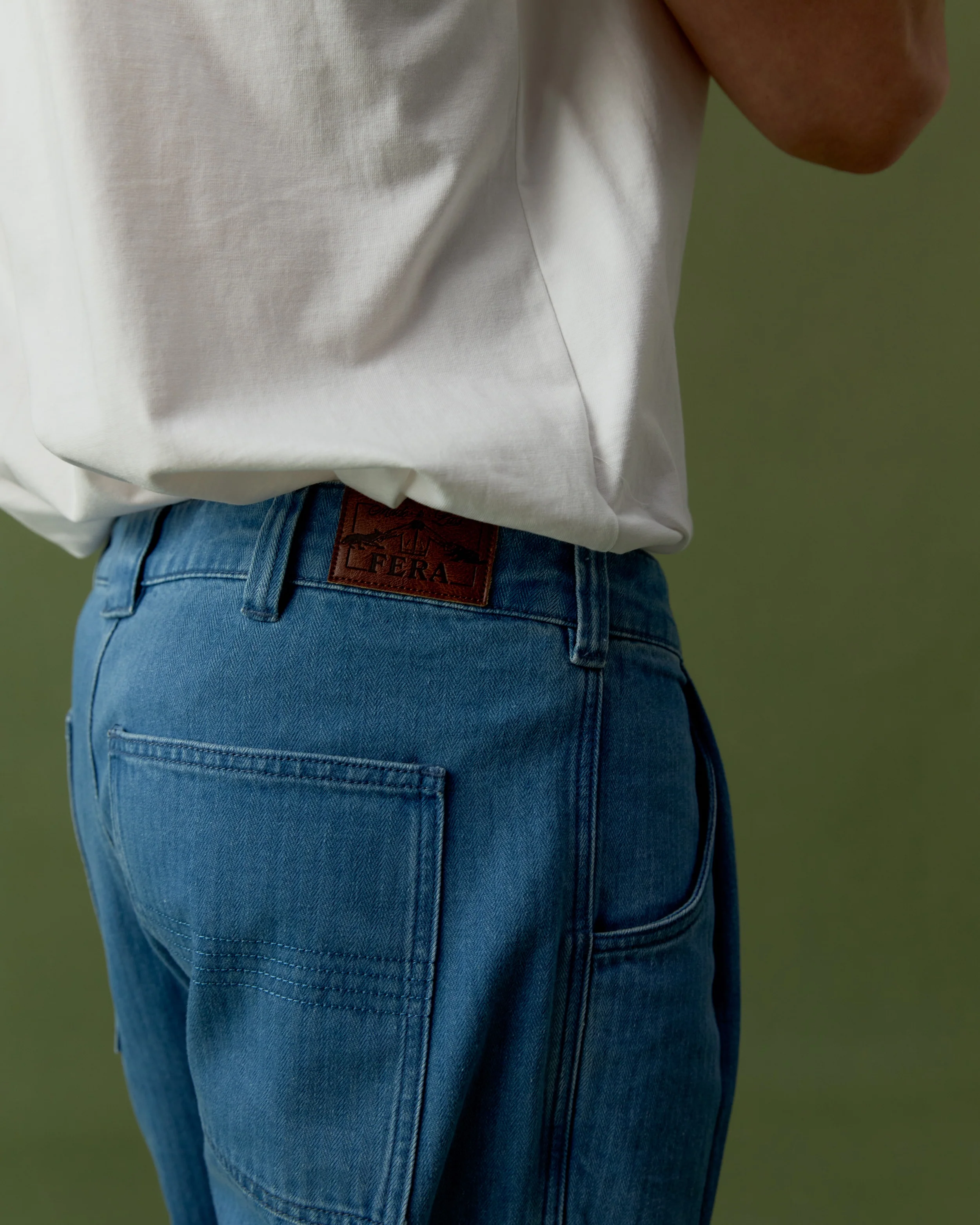 Uniform Trouser - Denim Herringbone - Image 4