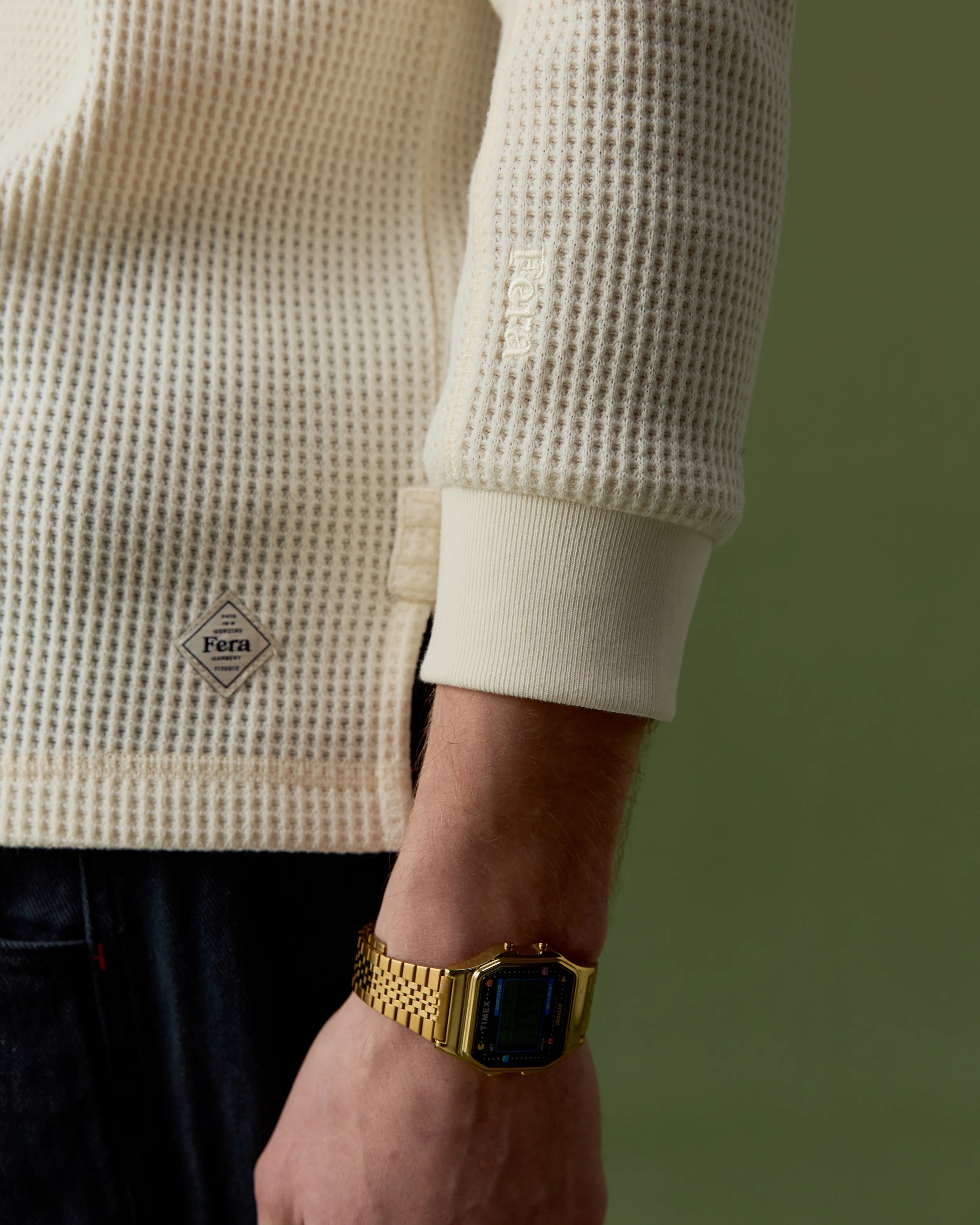 Waffle Long Sleeve - Off-White - Image 3