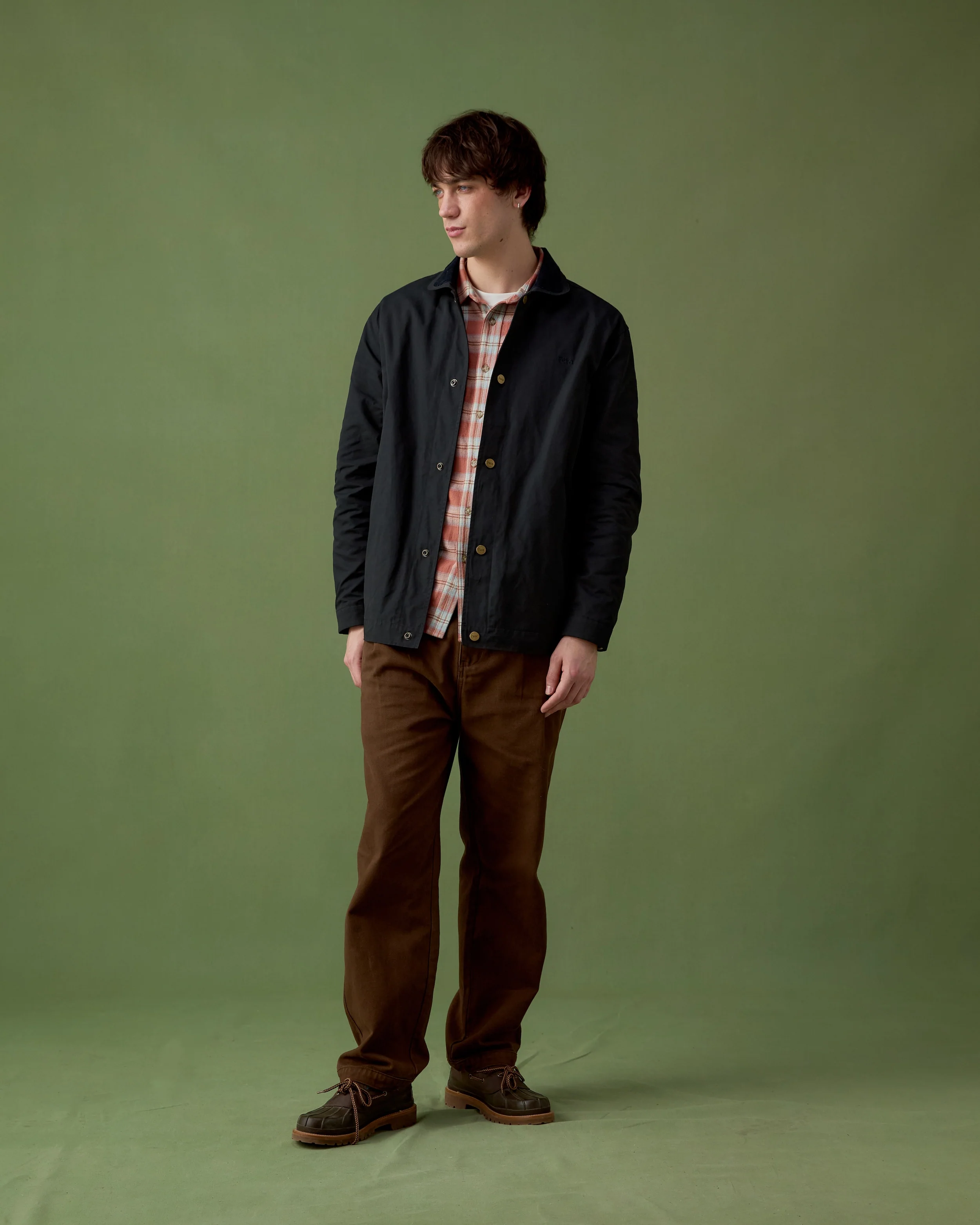 Waxed Jacket - Navy - Image 3
