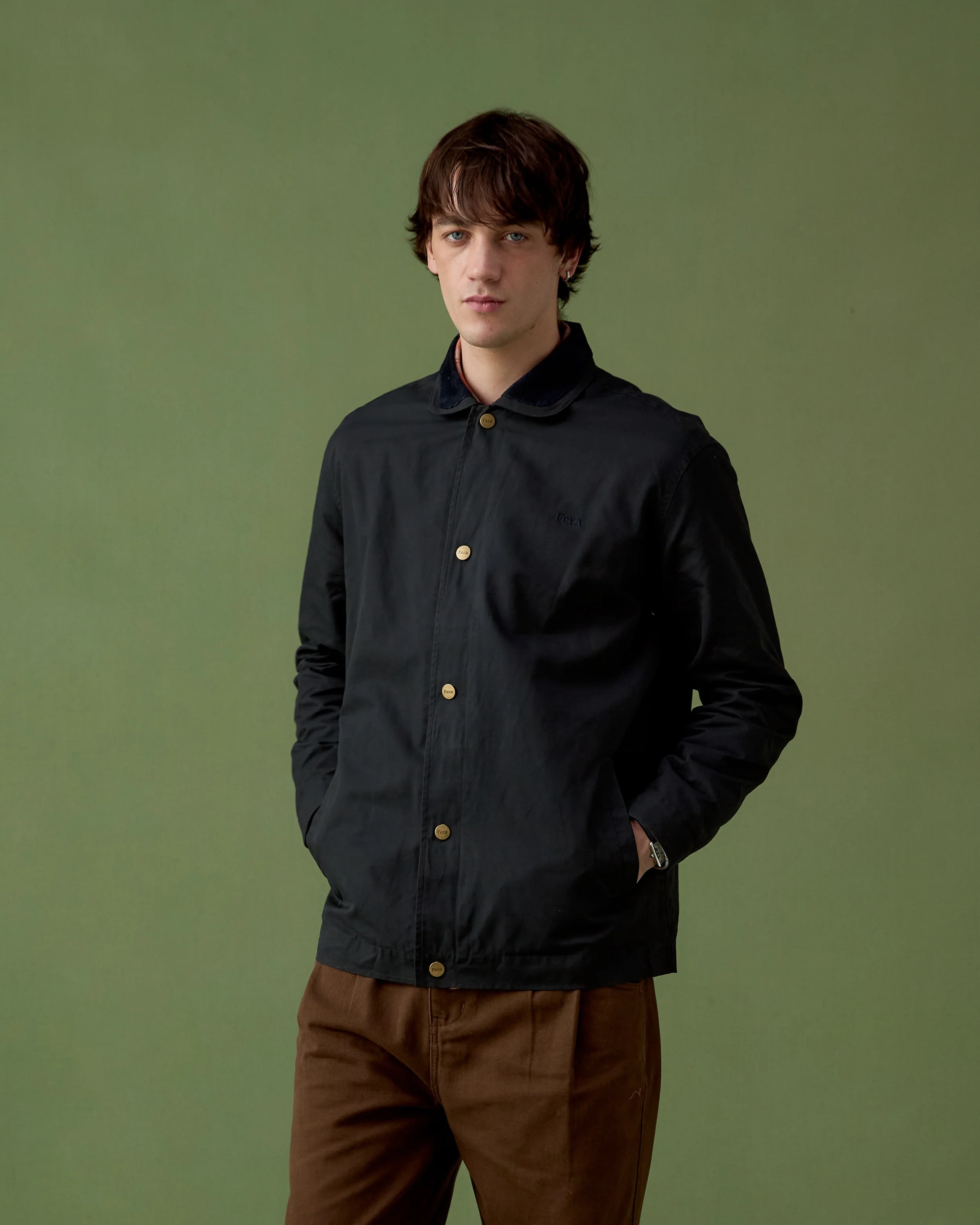 Waxed Jacket - Navy - Image 4